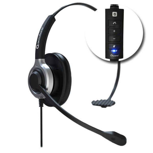 diadema para computadora USB una bocina marca Accutone 610MKII